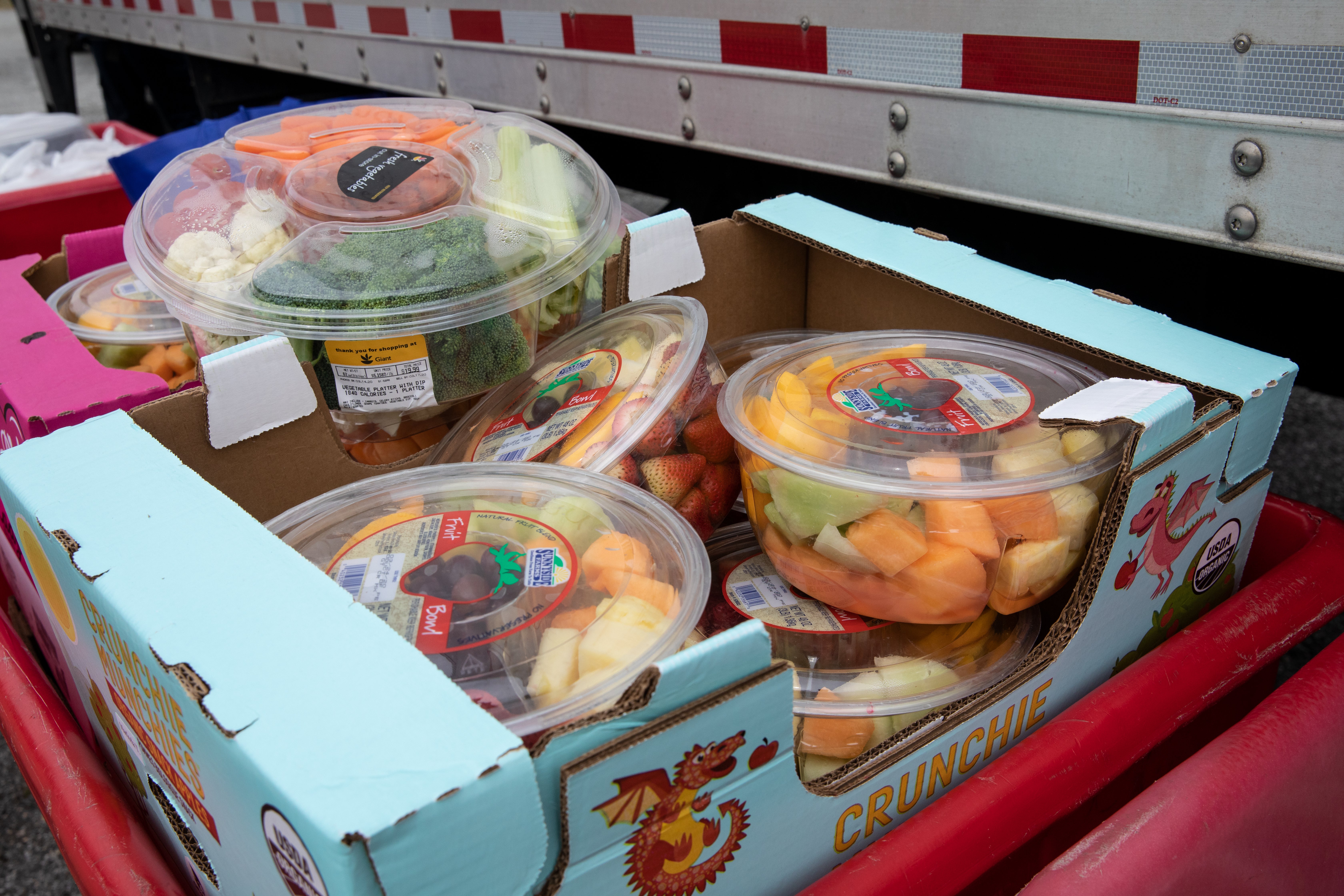 Fruit and vegetables distributed to those in need