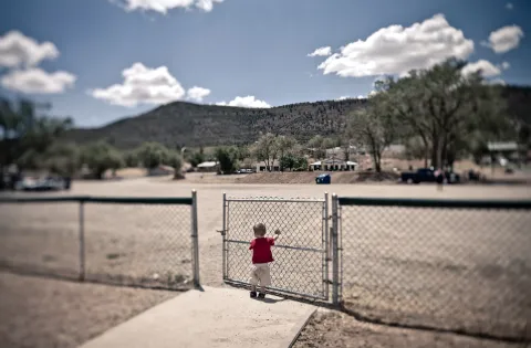 A little boy in New Mexico